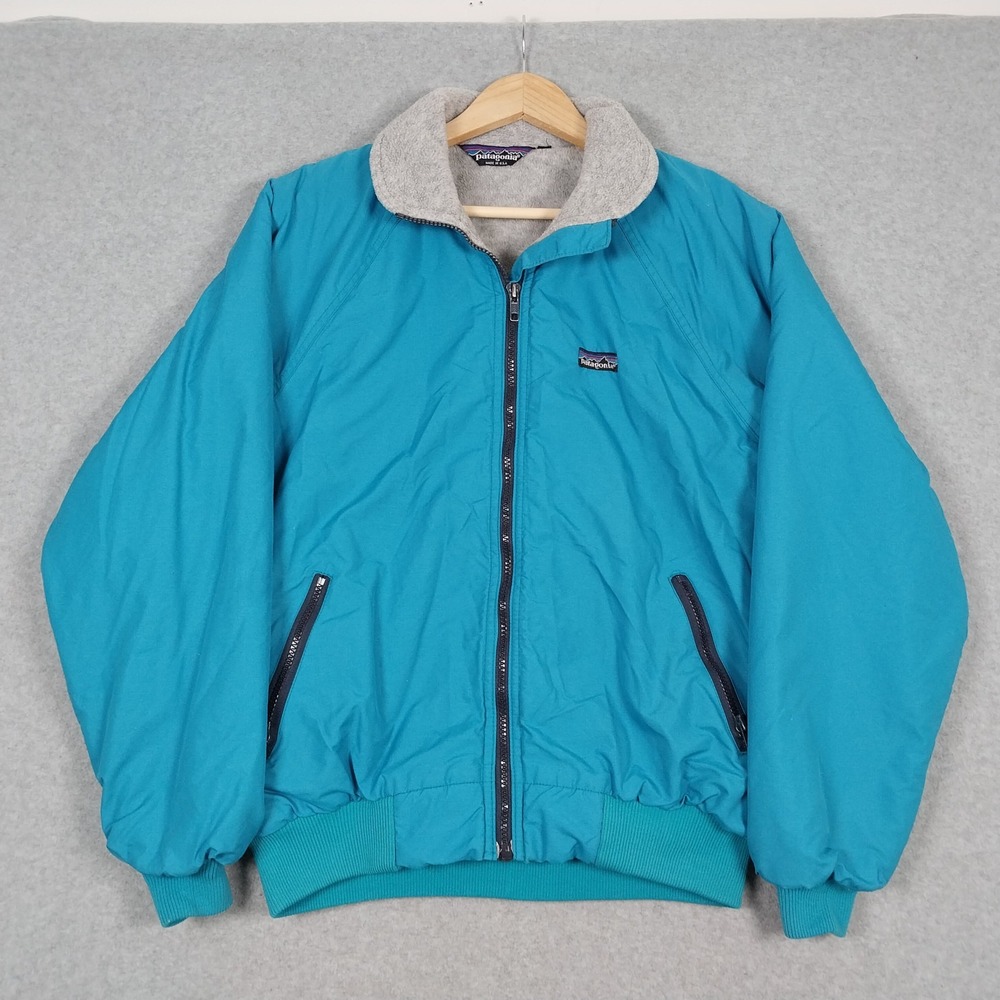 Vintage Patagonia Jacket Mens Small Blue Shelled Synchilla Fleece Lined 90s USA